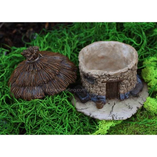 Thatched Fairy House Trinket Box