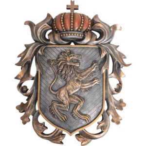 Heraldic Lion Crest Plaque