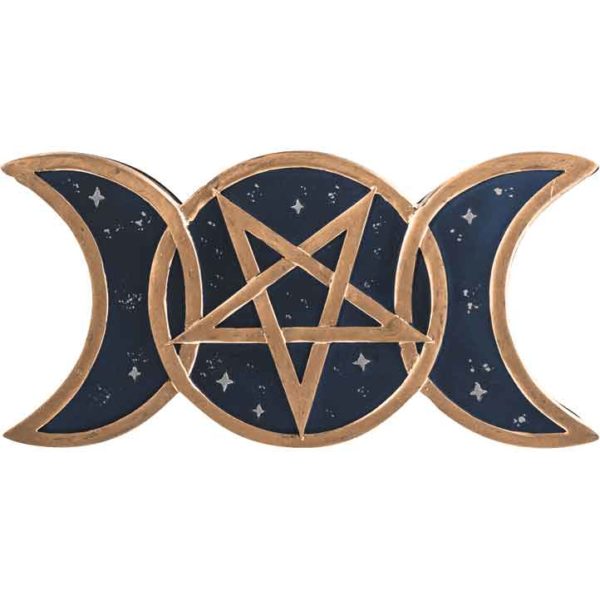 Celestial Triple Moon Trinket Box