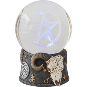 LED Sigil of Baphomet Ball Statue