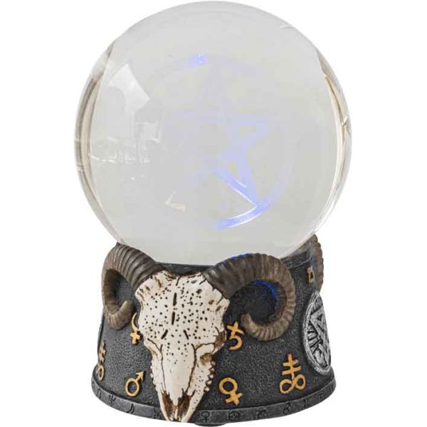 LED Sigil of Baphomet Ball Statue