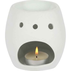 White Skull Oil Burner