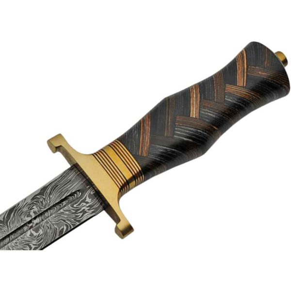 Herringbone Hilt Damascus Shortsword