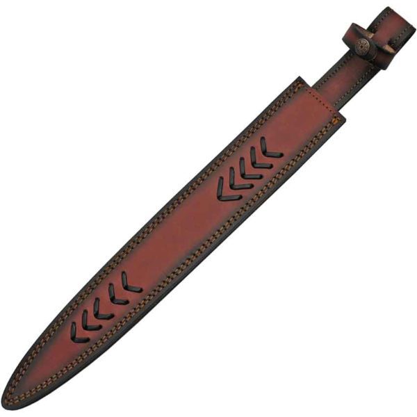 Walnut and Olive Hilt Damascus Shortsword