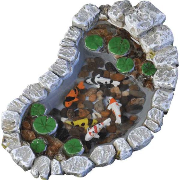 Koi and Lily Pad Fairy Garden Pond