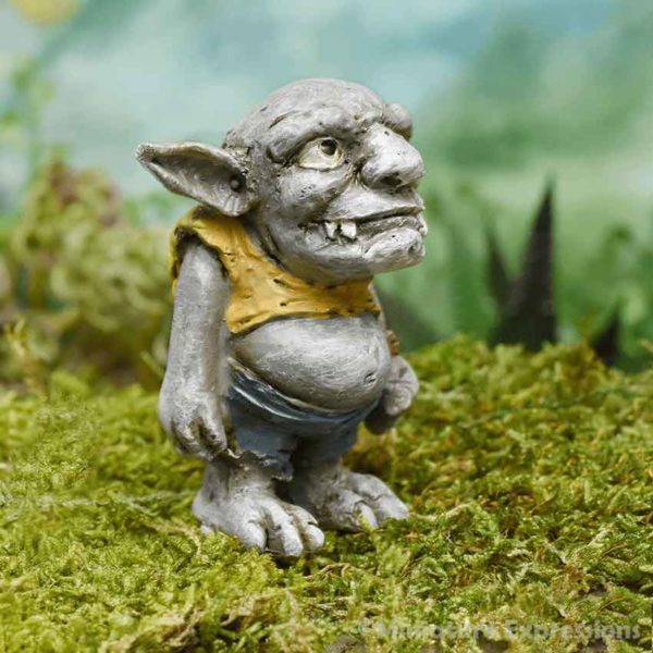 Gribby the Troll Mini Statue with Stake