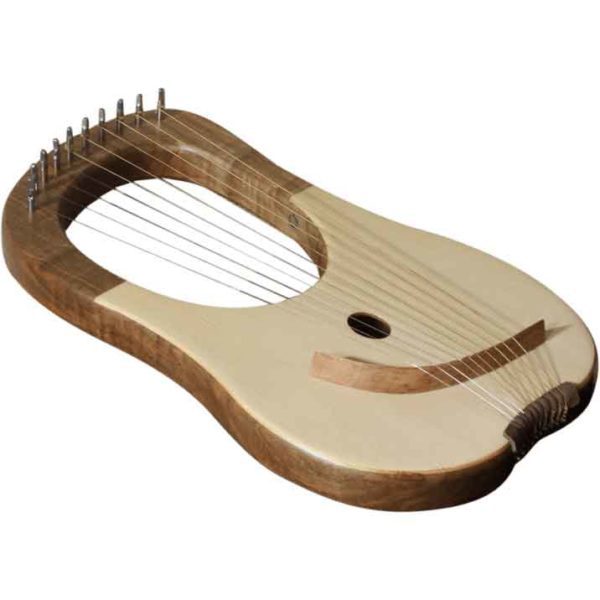 Walnut 10 String Lyre Harp