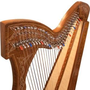 29 String Minstrel Harp with Knotwork Detailing