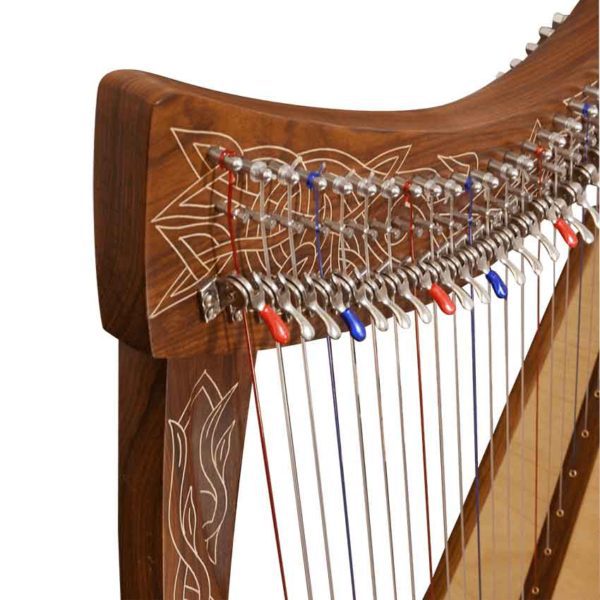 22 String Heather Harp with Thistle Detailing