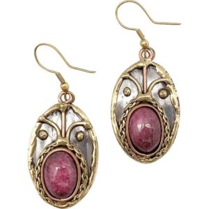 Rhodonite Medieval Earrings