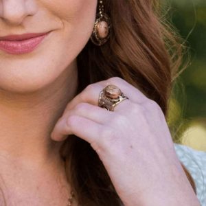 Picture-Jasper Medieval Ring