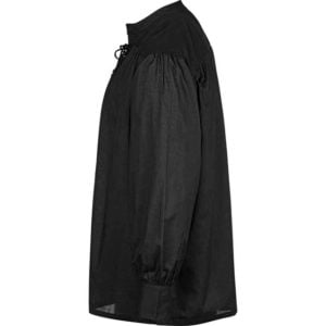Laced Collar Medieval Shirt - Black