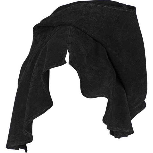 Black Medieval Suede Hood