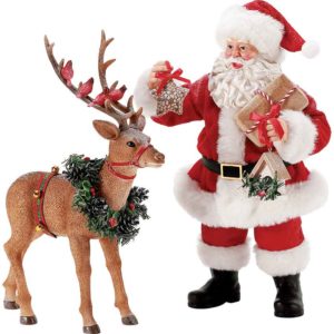 Reindeer and Friends - Santa Christmas Figurine by Possible Dreams