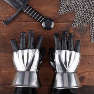 Corrugated Steel Half Gauntlets
