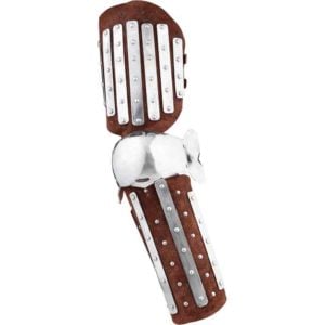 Brown Leather and Steel Arm Armour