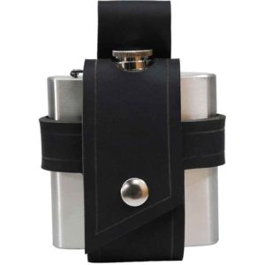 Leather Flask Holder with Flask