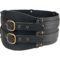 MEDIEVAL ARMS SHOP Roman Gladiator Leather Belt Wide Waist Triple Buckle Kidney Belt Medieval Armor Men And Women LARP (Brown, Waist - 42