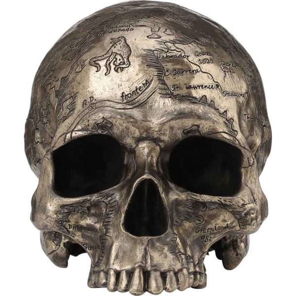 Craniumography Skull Map Statue