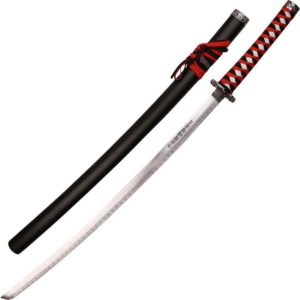 Inscribed Black and Red Katana