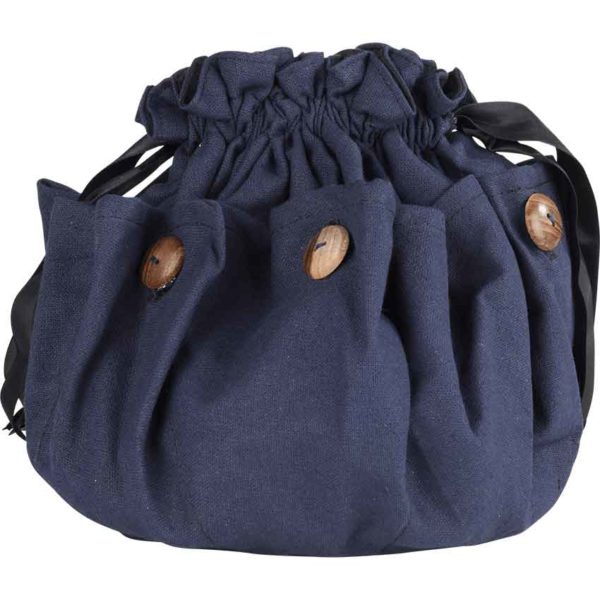 Buttoned Drawstring Bag