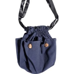 Buttoned Drawstring Bag