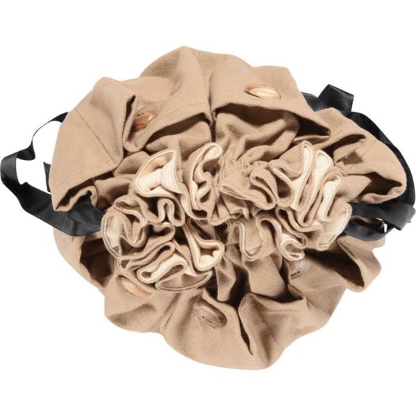 Buttoned Drawstring Bag