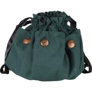 Buttoned Drawstring Bag