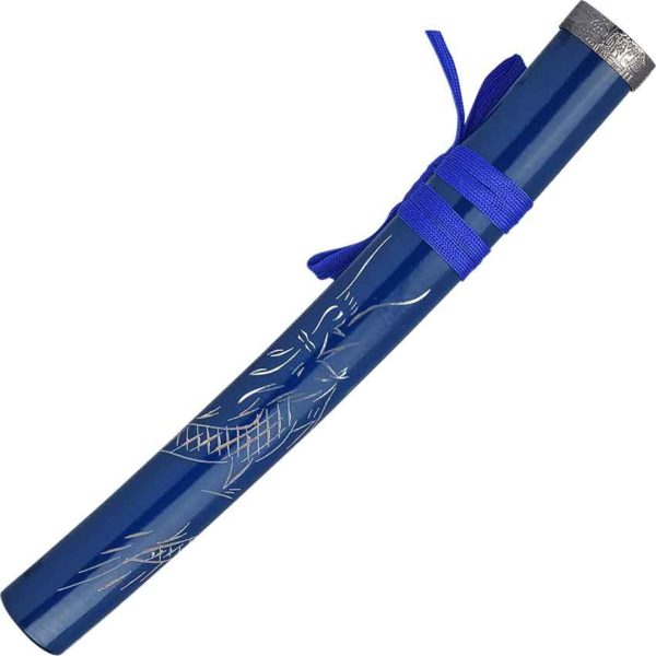 Blue Wrap Carved Dragon Sword Set