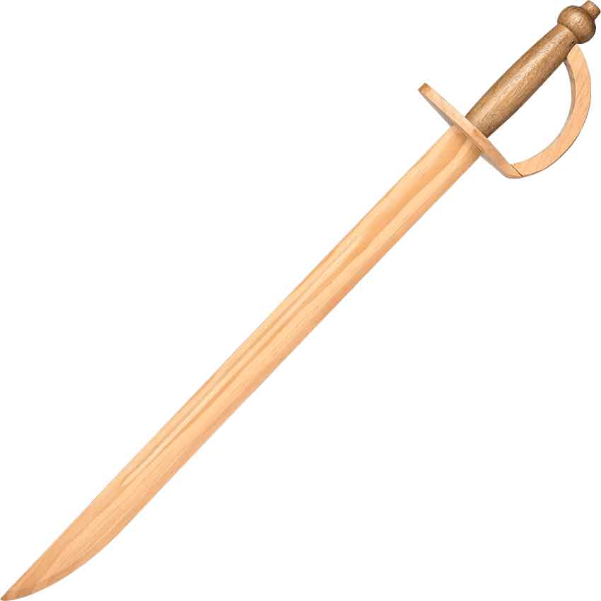 Wooden Caribbean Pirate Cutlass Sword Prop Black in Los Angeles Store