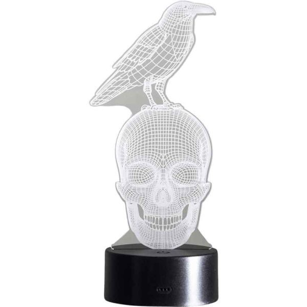 LED Raven on Skull 3D Light