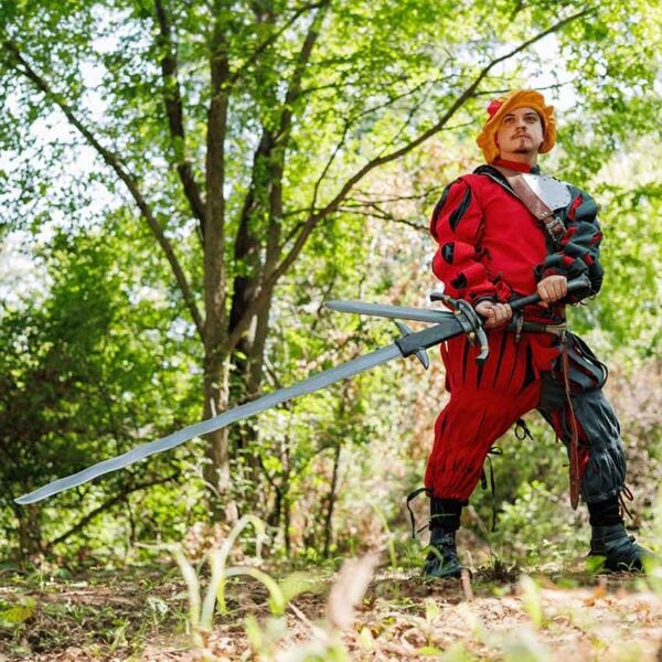 Long Doppelsoldner LARP Flamberge