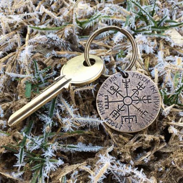 Vegvisir Norse Bronze Keyring