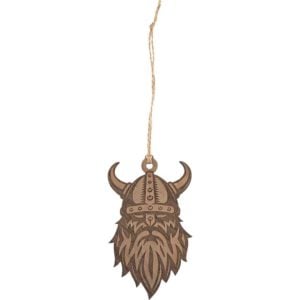 Viking Warrior Wooden Christmas Ornament