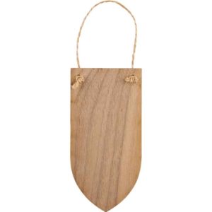 Medieval Cross Banner Wooden Christmas Ornament