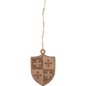Medieval Quartered Cross Shield Christmas Ornament