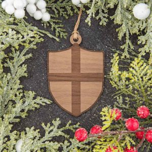 Medieval Crossed Shield Christmas Ornament