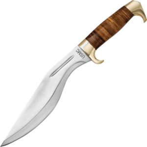 USMC Stacked Leather Kukri