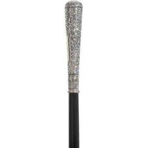 Edwardian Silver Filigree Walking Stick