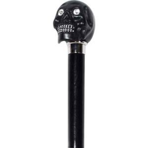 Black Crystal Eyes Skull Walking Cane