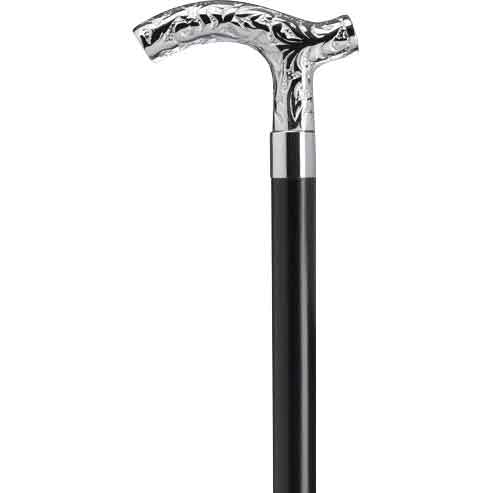 Decorative Chrome Handle Walking Stick 