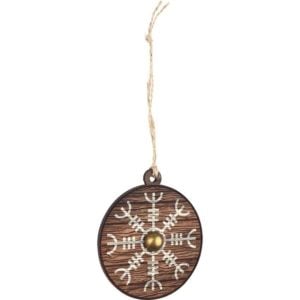 Helm of Awe Viking Shield Christmas Ornament