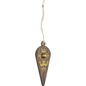 Fleur Cross and Crown Kite Shield Christmas Ornament