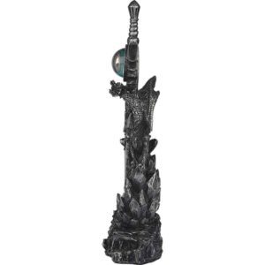 Silver Dragon Eye Sword Statue
