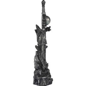 Silver Dragon Eye Sword Statue