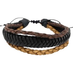 Braided Tri-Strand Viking Bracelet