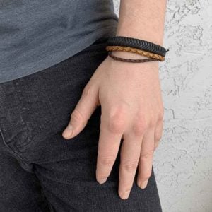 Braided Tri-Strand Viking Bracelet