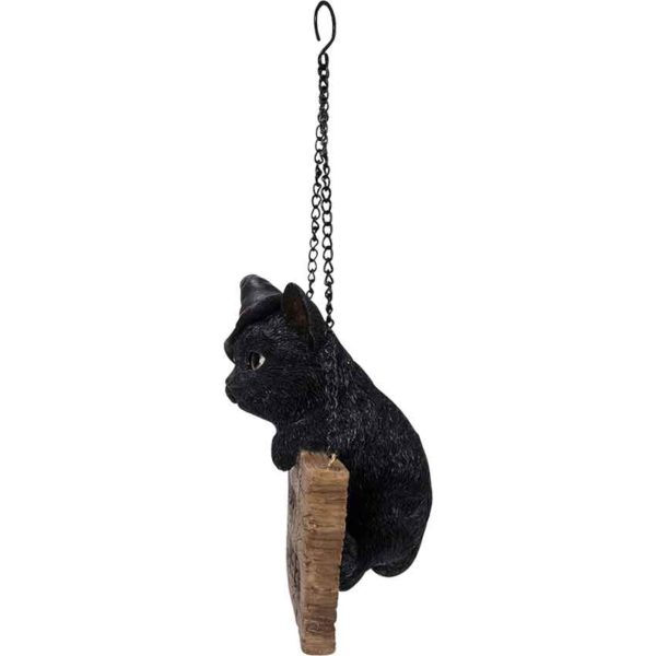 Black Kitten on Happy Halloween Sign