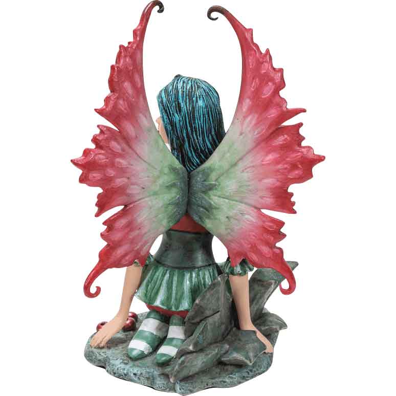 Holly Christmas Fairy Statue