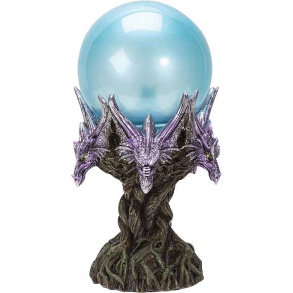 Dragon Head LED Orb Statue